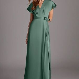 Azazie Eucalyptus Green Bridesmaid Dress